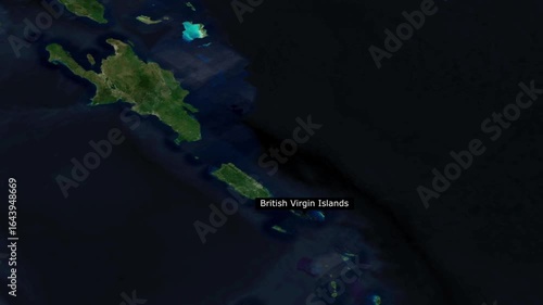 British Virgin Islands Border Line Map – Geographic Overview.