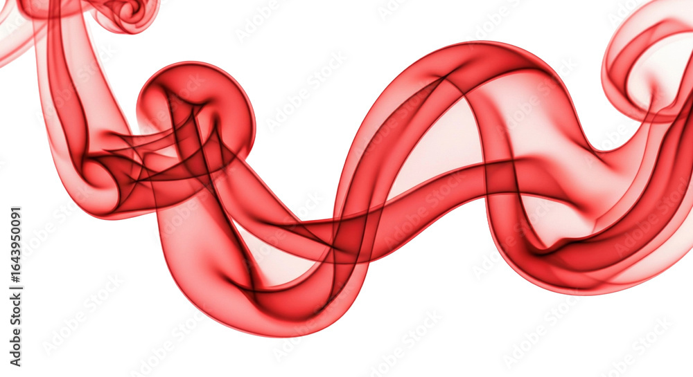Eleganter roter Rauchwirbel – geschwungene Form auf transparenter Hintergrund, PNG Eleganter roter Rauchwirbel – geschwungene Form auf transparenter Hintergrund, PNG