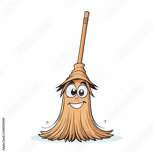 Embarrassed Flying Witch Broom