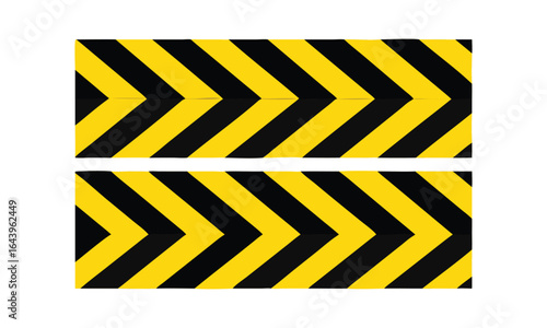 "Yellow and Black Chevron Warning Stripes"