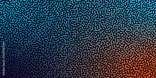 Abstract truing organic wallpaper Turing reaction diffusion monochrome seamless pattern with chaotic motion. Organic lines in Memphis. abstract Turing organic wallpaper background. Vector illustration