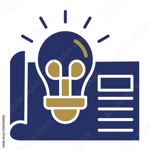 Innovation Blueprint  Icon Element For Design