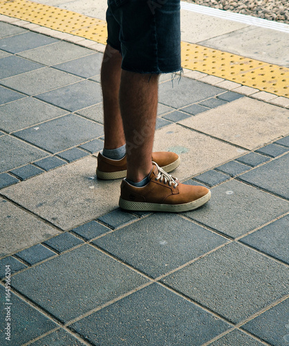man walking on the street