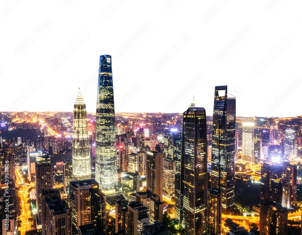 Fototapeta Firefly_Majestic Stone Castle on a Rocky Hill Fantasy Architecture - Firefly_city scape view isolated on transparent background