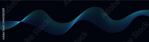 Elegant Abstract Blue Wave Background with Smooth Curves, Gradient Colors, and Modern Motion Lines for Technology and Business Design