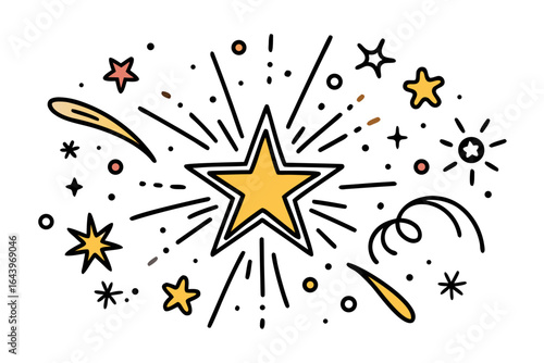 Celebrate success and shine bright with this vibrant starburst design, perfect for adding a touch of magic to your projects, conveying achievement, and inspiring wonder and joy