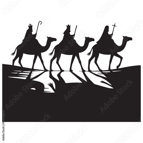 Three Kings Silhouette