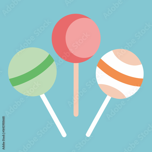 colorful lollipop on white background