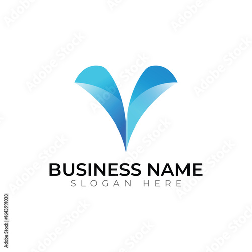 Free Download Stylish V Letter Logo Design with Modern Gradient Effect - GFXLoad