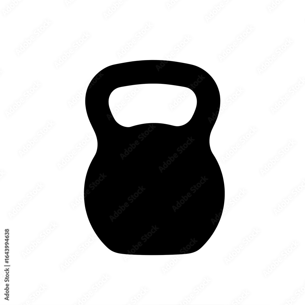 Fototapeta premium silhouette of a kettlebell