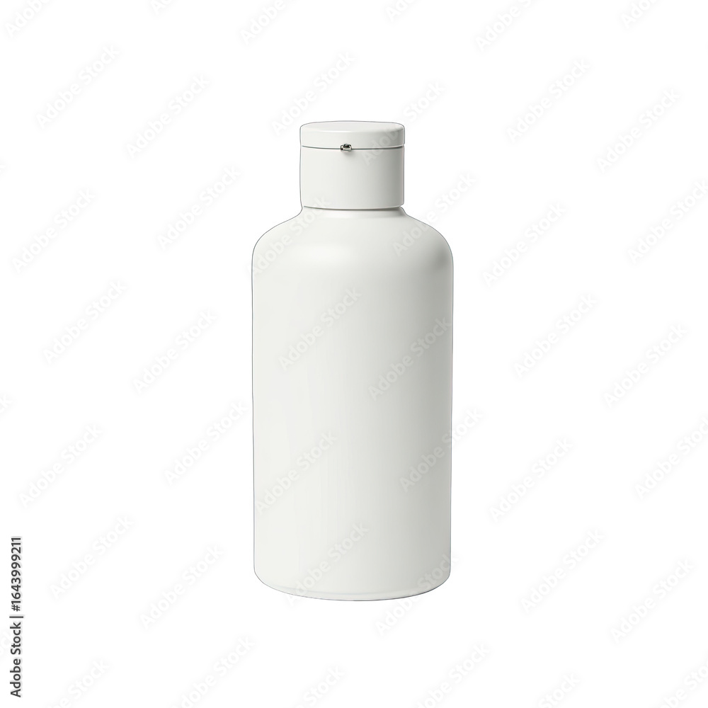 Blank white cylindrical bottle with a lid. Blank white cylindrical bottle with a lid.