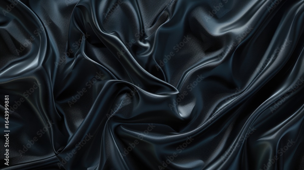 Fototapeta premium dark black satin fabric background