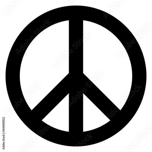 peace symbol icon on a transparent background, representing peace, harmony, and anti-war movements. This versatile vector graphic is available as an SVG file