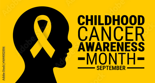 Childhood Cancer Awareness Month background, banner, card or poster design template is observed every year during September, to raise awareness about the mission. Vector