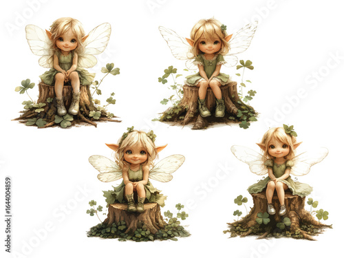 Two isolated angels, a vintage porcelain figurine decoration, celebrate the holiday season with love and divine wings