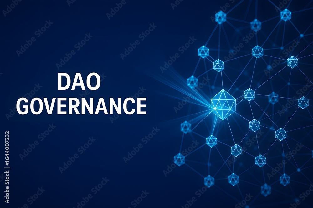 Fototapeta premium Decentralized Network Governance Model for Blockchain Decision-Making Systems