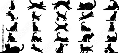 Playful black cat silhouettes for creative designs, invitations, and fun projects that cat lovers will adore