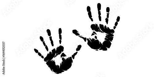 Vector hand prints Seamless pattern