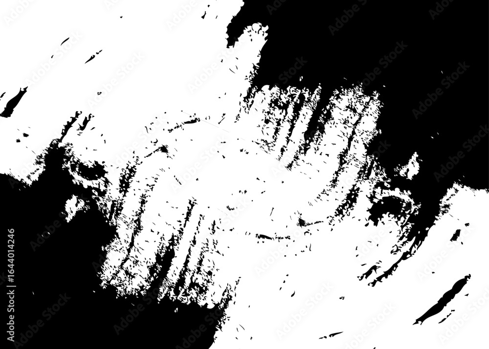 Fototapeta premium Vector brush strokes grunge isolated on white background black paint splatter on a transparent white background.