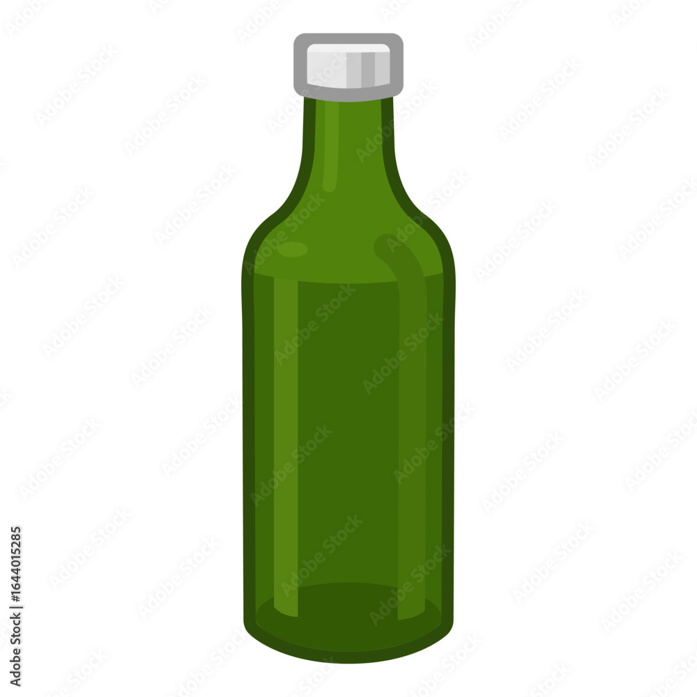 Glass bottle with a closed lid. Drink and liquid container concept. Glass bottle with a closed lid. Drink and liquid container concept.