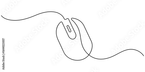 Computer mouse. Icon with two color overlay on white background. 