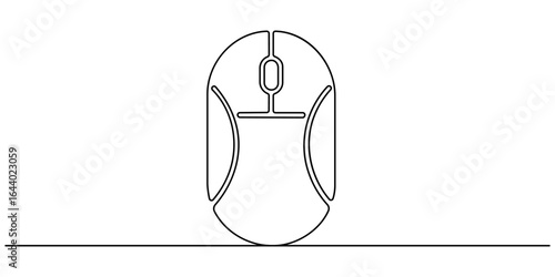 Computer mouse. Icon with two color overlay on white background. 