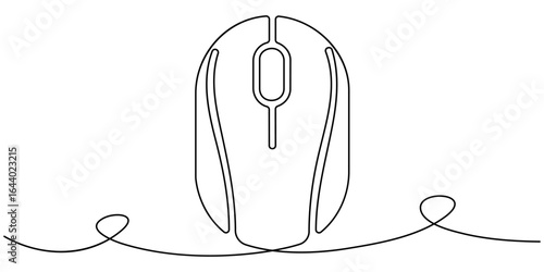 Computer mouse. Icon with two color overlay on white background. 