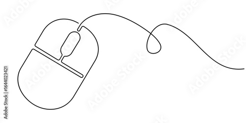 Computer mouse. Icon with two color overlay on white background. 