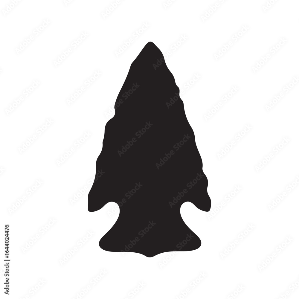 Ταπετσαρία Old arrowhead silhouette vector flat illustration design on white background