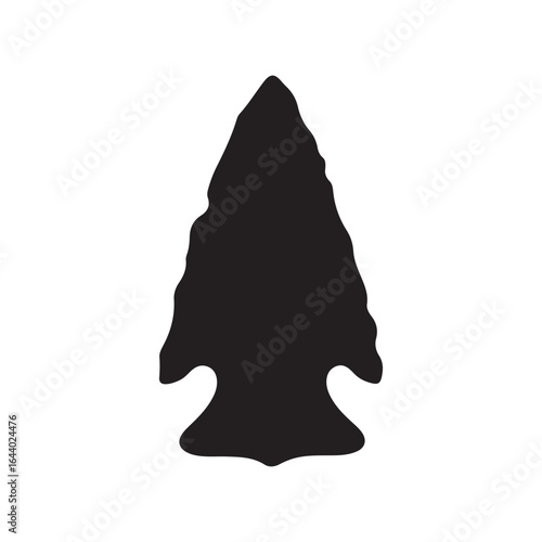 Old arrowhead silhouette vector flat illustration design on white background
