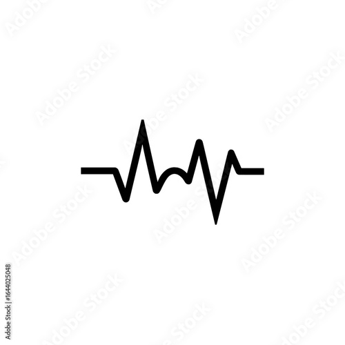 A minimalist electrocardiogram line symbol showing the rhythm of life.