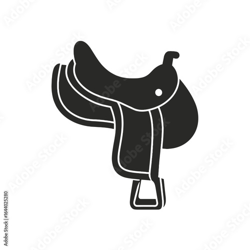 An image of a stylish black leather saddle.