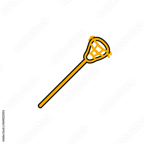 A single lacrosse stick.