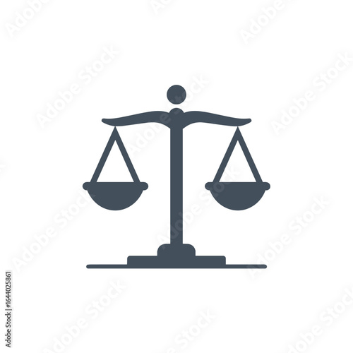 A simplified icon of a scale representing justice and balance.
