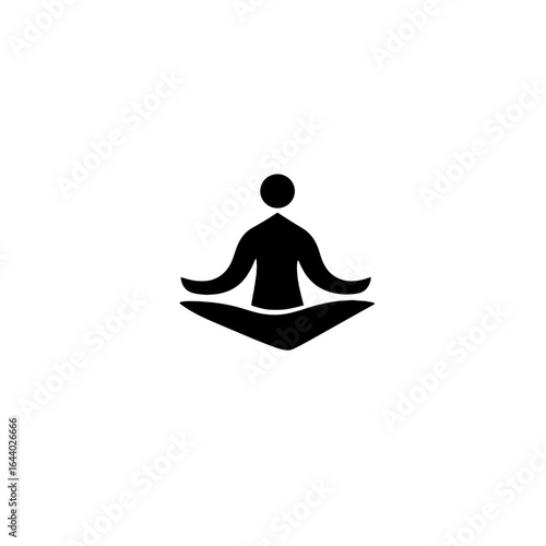 A serene yoga pose silhouette.
