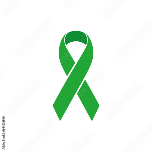 Wallpaper Mural A single green ribbon symbolizing awareness and support. Torontodigital.ca