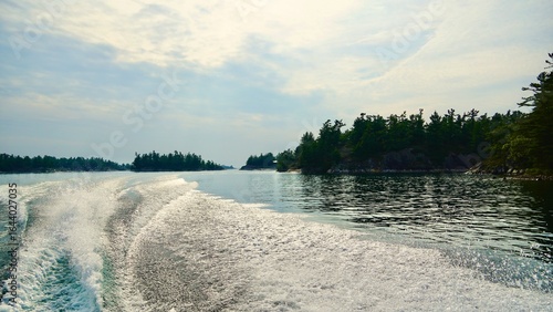 Boating on scenic Georgian Bay Ontario Canada