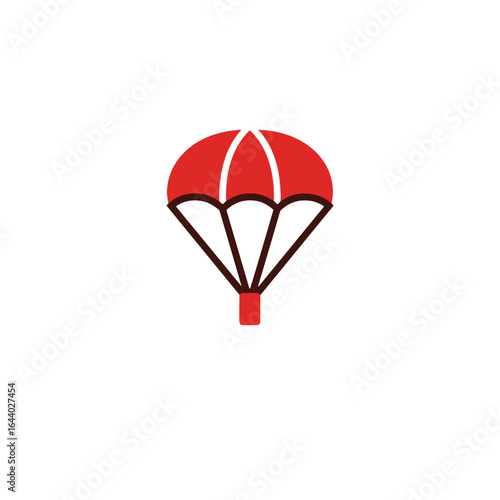 A vibrant illustration of a parachute isolated on a plain background.