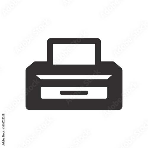 A simplistic icon of a printer.