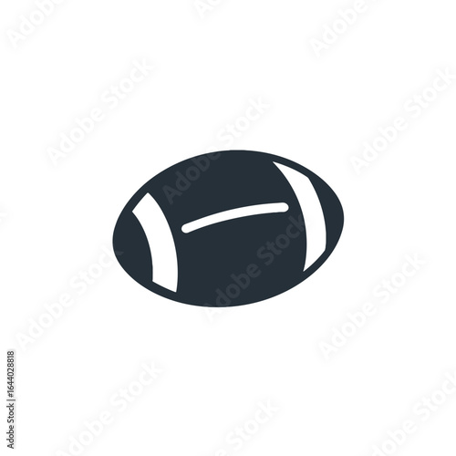 American football, simple graphic style on background.