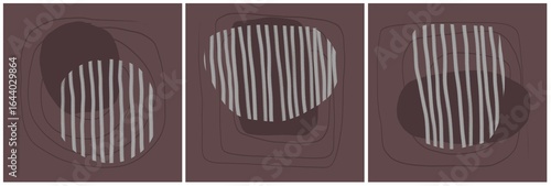 Wallpaper Mural Modern interior triptych. The picture is painted by hand on a tablet. Torontodigital.ca