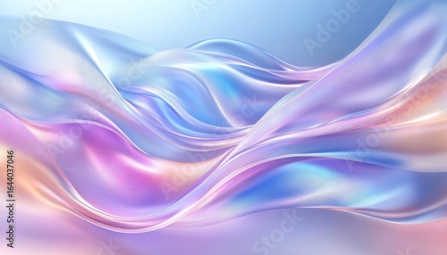 Wallpaper Mural Abstract Flowing Iridescent Waves Pattern with Pastel Gradient Colors Texture Design Torontodigital.ca