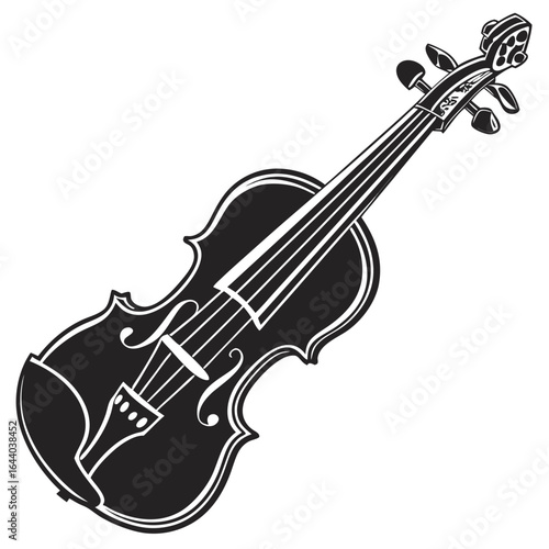 violin on white background