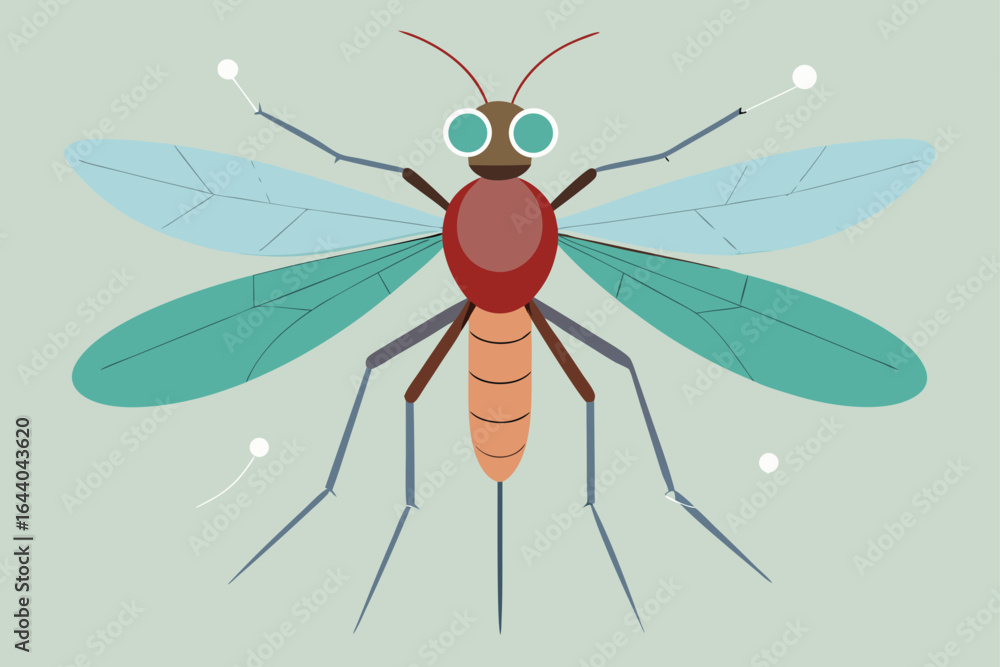 Fototapeta premium red bug vector illustration