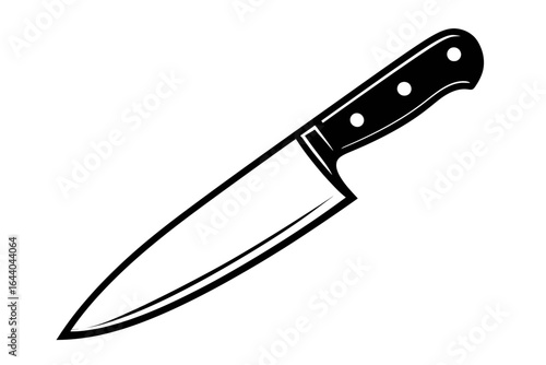 Chef's Knife Kitchen Utensil Vector Icon - Cooking, Food Preparation, and Sharp Tool Symbol