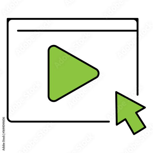 Free Download Flat Vector Icon Of Online Video Lesson - GFXLoad