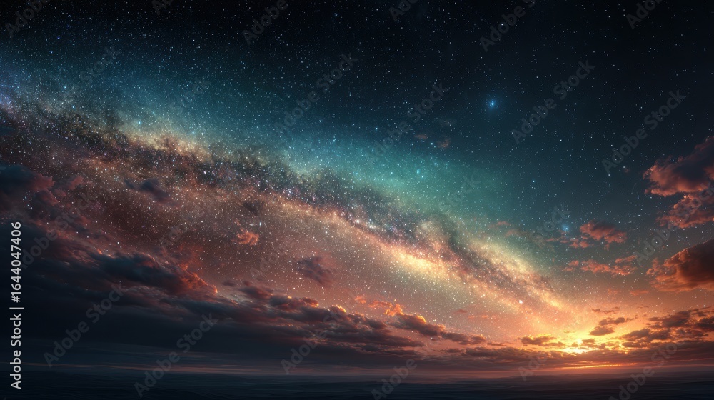 Fototapeta premium Cosmic perspectives on nebula cloud phenomena in deep space exploration