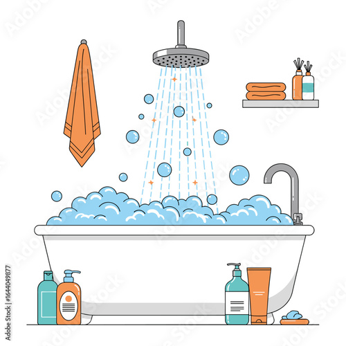 Enjoy a relaxing bath with plenty of bubbles and luxury bathroom accessories for ultimate comfort