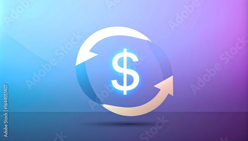 Abstract financial cycle icon