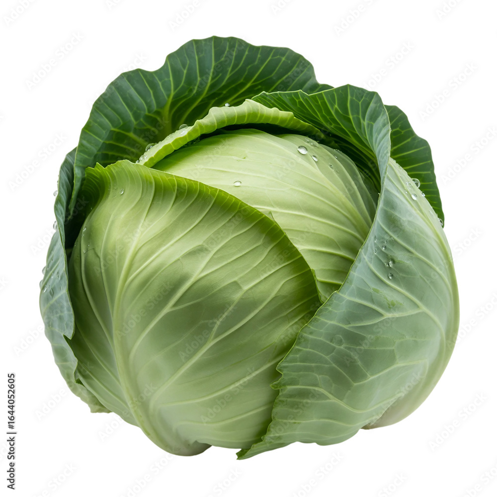 Fototapeta premium Fresh vegetable Cabbage isolated on white background 